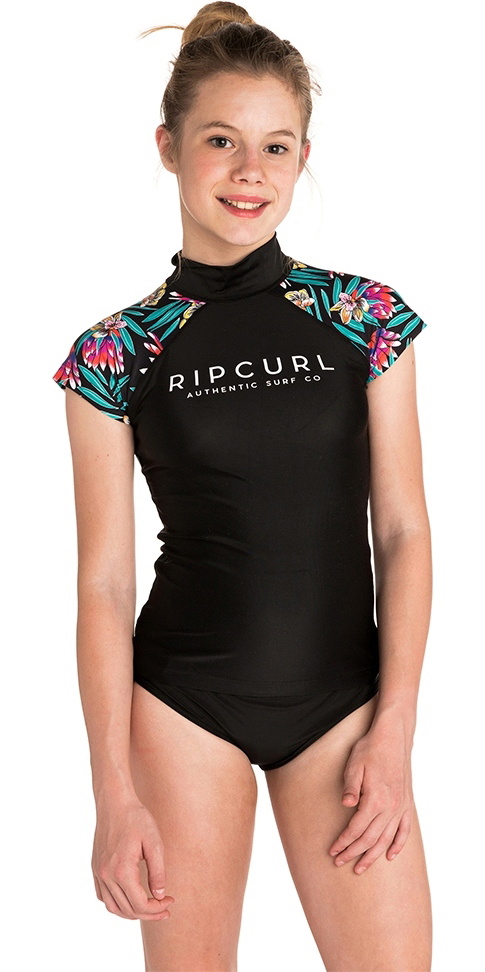 2019 Rip Curl Teen Girls Breaker Capped Sleeve Rash Vest